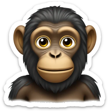 monkey with rasta hair sticker