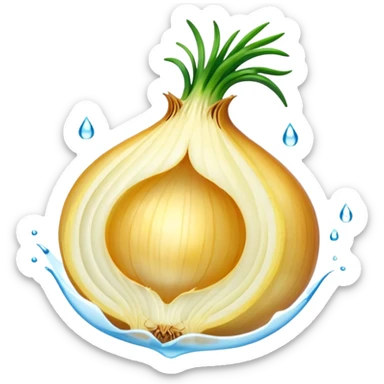 sliced yellow onion sticker