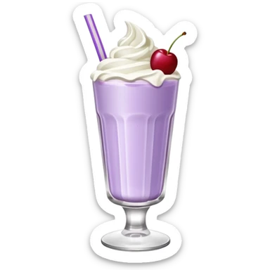 Milkshake light purple with high glass sticker