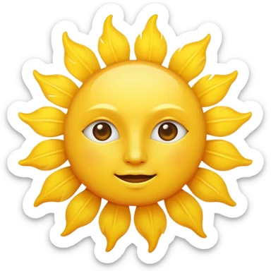sun without a face sticker