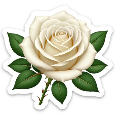 white roses only sticker