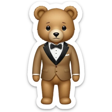 Ralph Lauren Polo Bear teddy bear wearing a suit and bowtie sticker