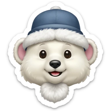 polar bar with hat sticker