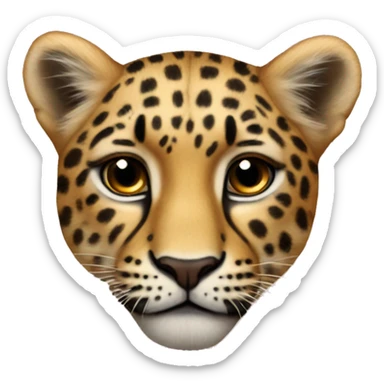 léopard heart sticker