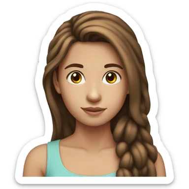 17 year old Brown Hair Girl with pony detailed sticker