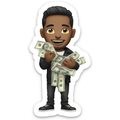 Tatted guy getting money  sticker