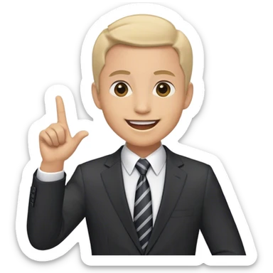 Politician speaking at a rally sticker