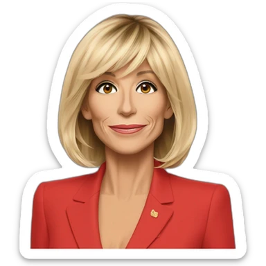 Emanuelle Macron Kiss Brigitte Macron sticker