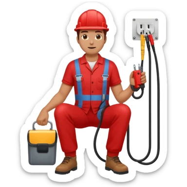 full bady red electrshn relaxing  sticker