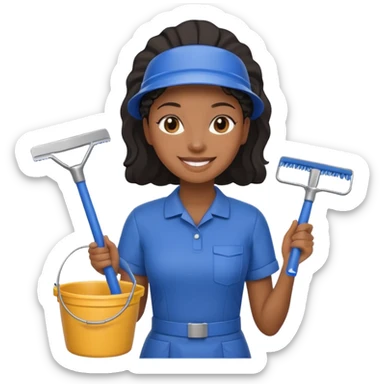 Window Cleaner  black woman sticker