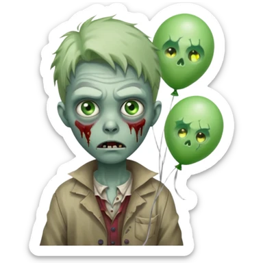 Street Balloon Seller zombie  sticker