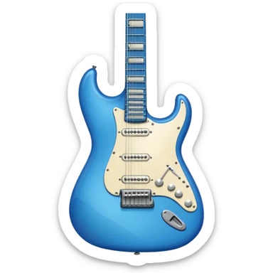 Blue electric guitar  sticker