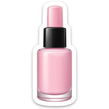light pink nail polish bottle sticker