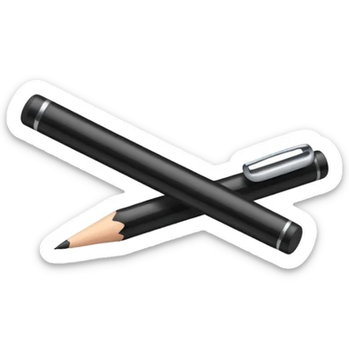 generate an ios genmoji of a black kajal pencil sticker