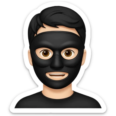 a man with a black mask  sticker