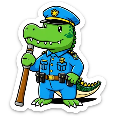 Police alligator sticker