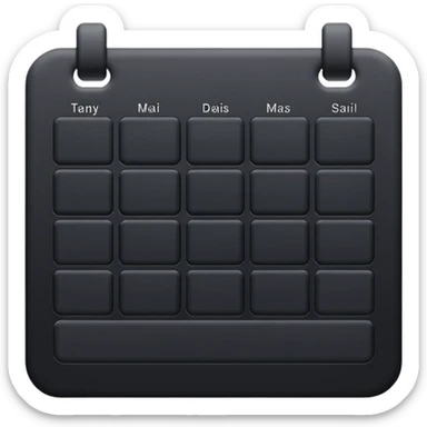 payment schedule — a black matte calendar sticker