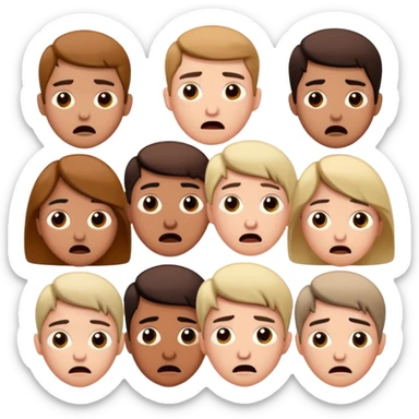 Anxious
 Irritated
 Confused
 Unsure
 Hopeful
Neutral (slightly cautious)
 (Excited → Confused) in cute  human forms sticker