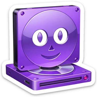 purple dvd drive sticker