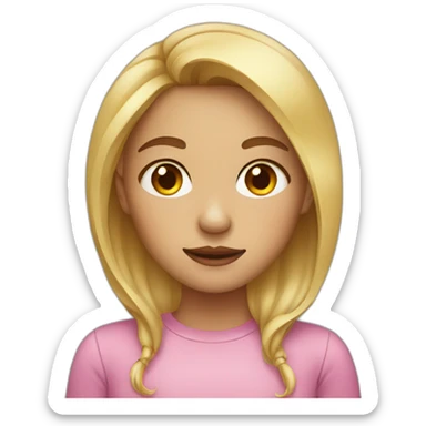 girl with pimples on her cheeks sticker