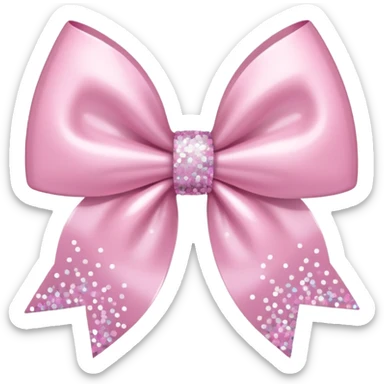 super pale pink bow confetti but the paper confetti are the pale pink bows all spread out with white tiny glitter sticker