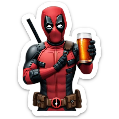 Deadpool's drinking jagermaister sticker