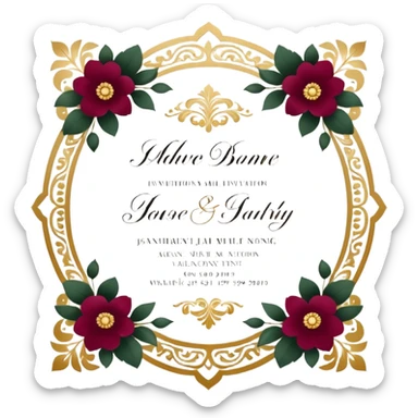 wedding invitation sticker