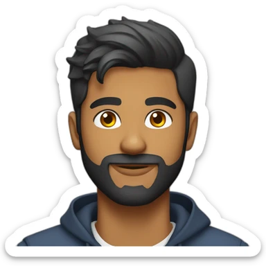 sri lankan 25 year old handsome and stylish guy with a beard sticker