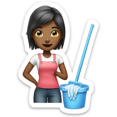 a girl who cleans herself  sticker