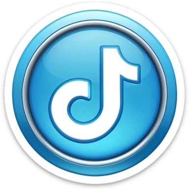 Crea la verificación de tik tok  con un bien de color celeste sticker