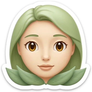 Minimal wellness emoji representing tighter skin and firmness,
subtle lifting effect, smooth contours, calm and natural,
no beauty or cosmetic symbols, soft sage green color palette sticker