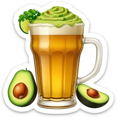 Una cerveza con guacamole  sticker