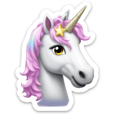 Sparkling unicorn sticker