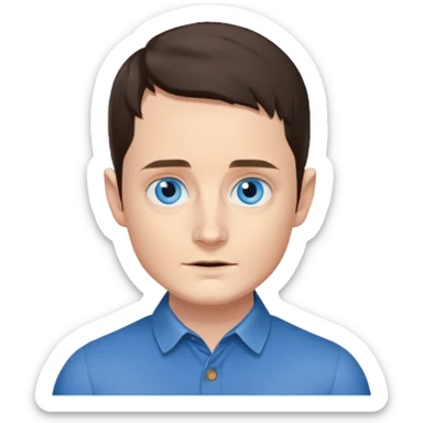 Elijah Wood with blue eyes sticker