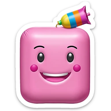 jeff koons spam yeti pink inflatable pinata sticker