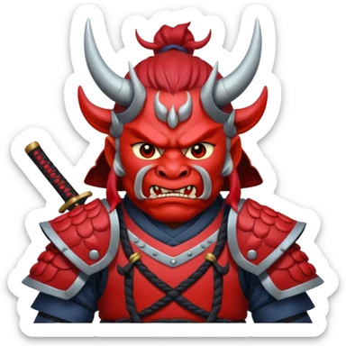 samurai oni sticker