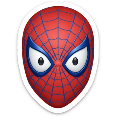 Spiderman face emoji sticker