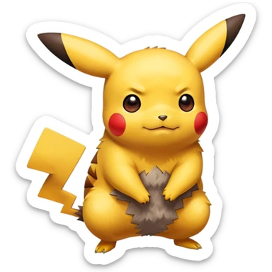 Pikachu with ash sticker