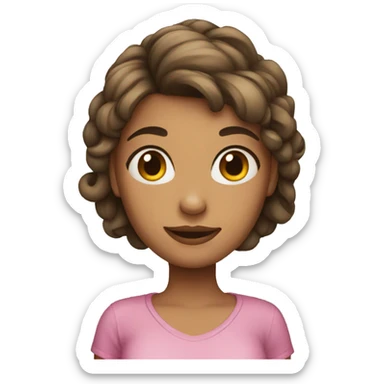 a girl with a bump on her head sticker