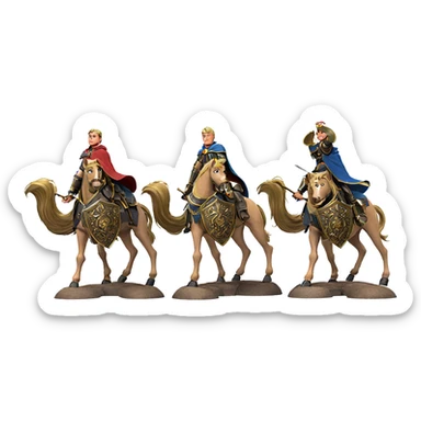 boys in capes and armor sticker