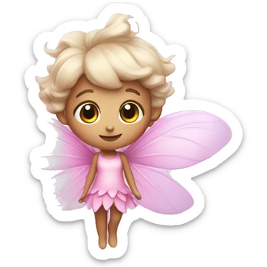Tiny fairy with pink wings and pixie dust  sticker