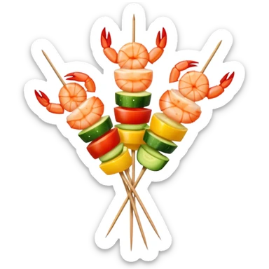 Tum tok shrimp veggie skewers 👀 sticker