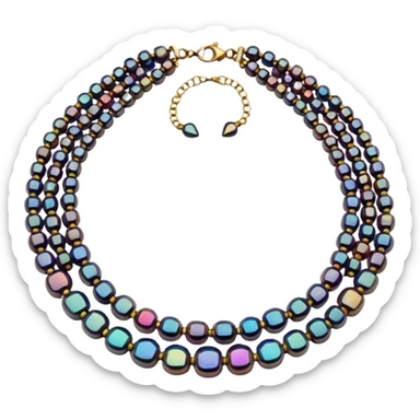 multicolored necklace sticker