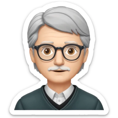 Narrator gray hair classes  from Into the Woods sticker