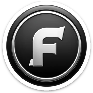 Fortnite logo F in a circle sticker