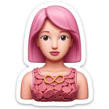 Woman Statue fine art made of spam meat sticker