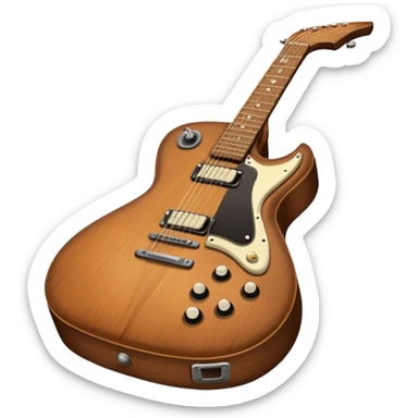 electro guitar with case sticker
