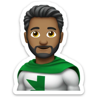 a superhero wearing pakistan clothes sticker