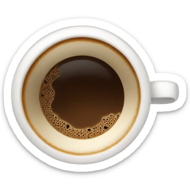 A cup of coffee with coconut sticker