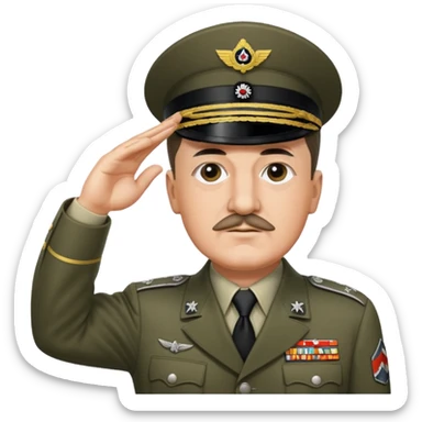 Adolf Hitler saluting  sticker